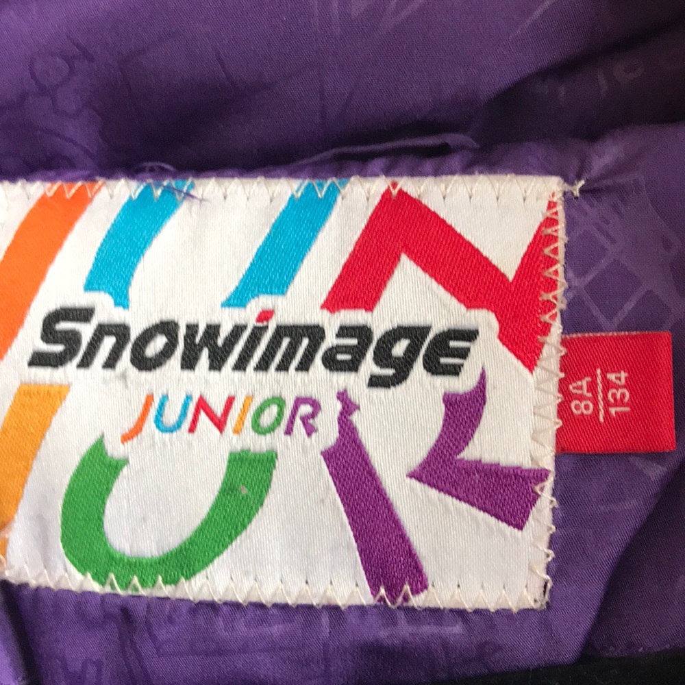 A pattern purple puffed jacket - Picture 3 of 6